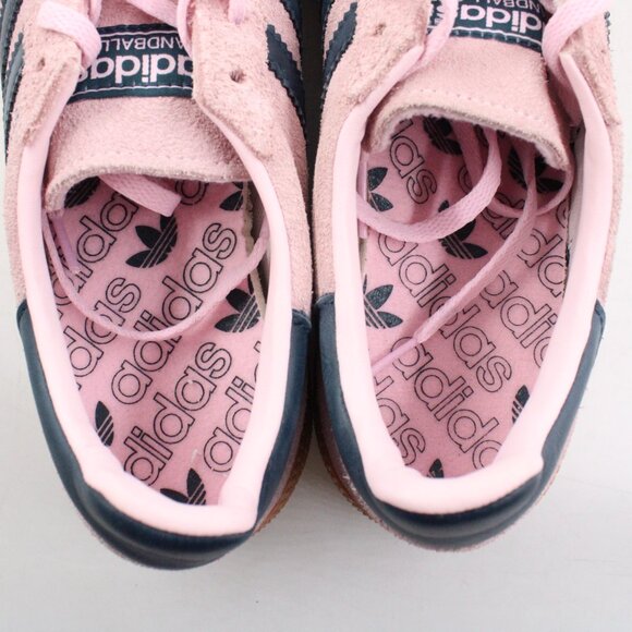 Adidas Gazelle Indoor Sneakers Original Blue/Semi Pink Spark  adidas Originals Pink and Navy Sneakers